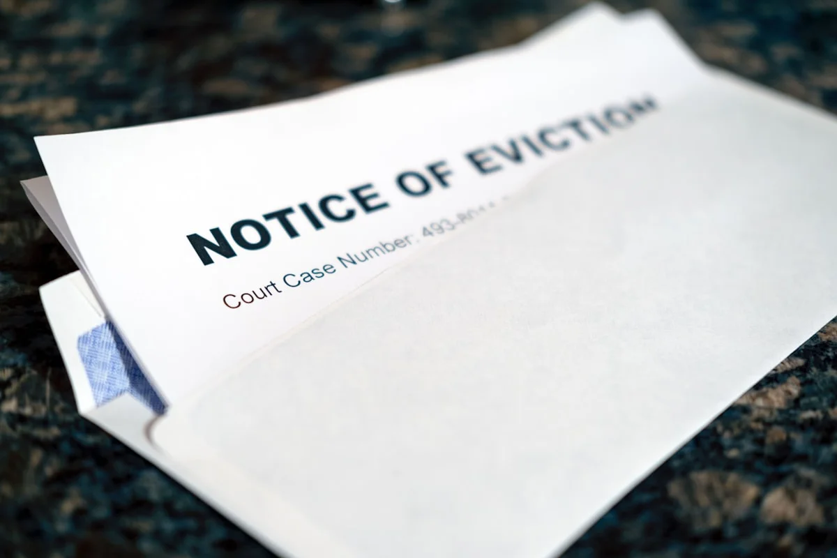 Eviction notice document from a lender representing a Florida foreclosure filing